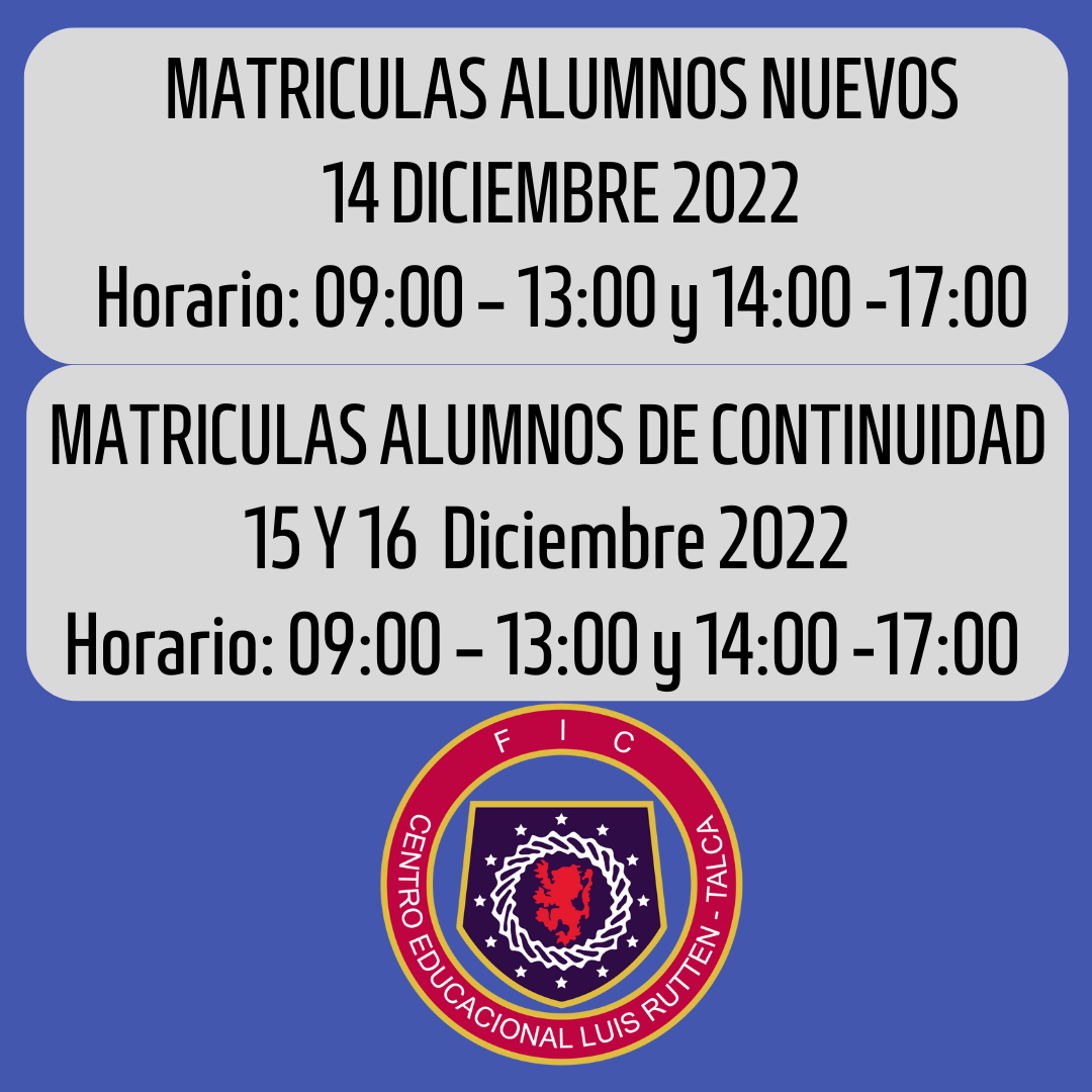 MATRICULAS AÑO 2023