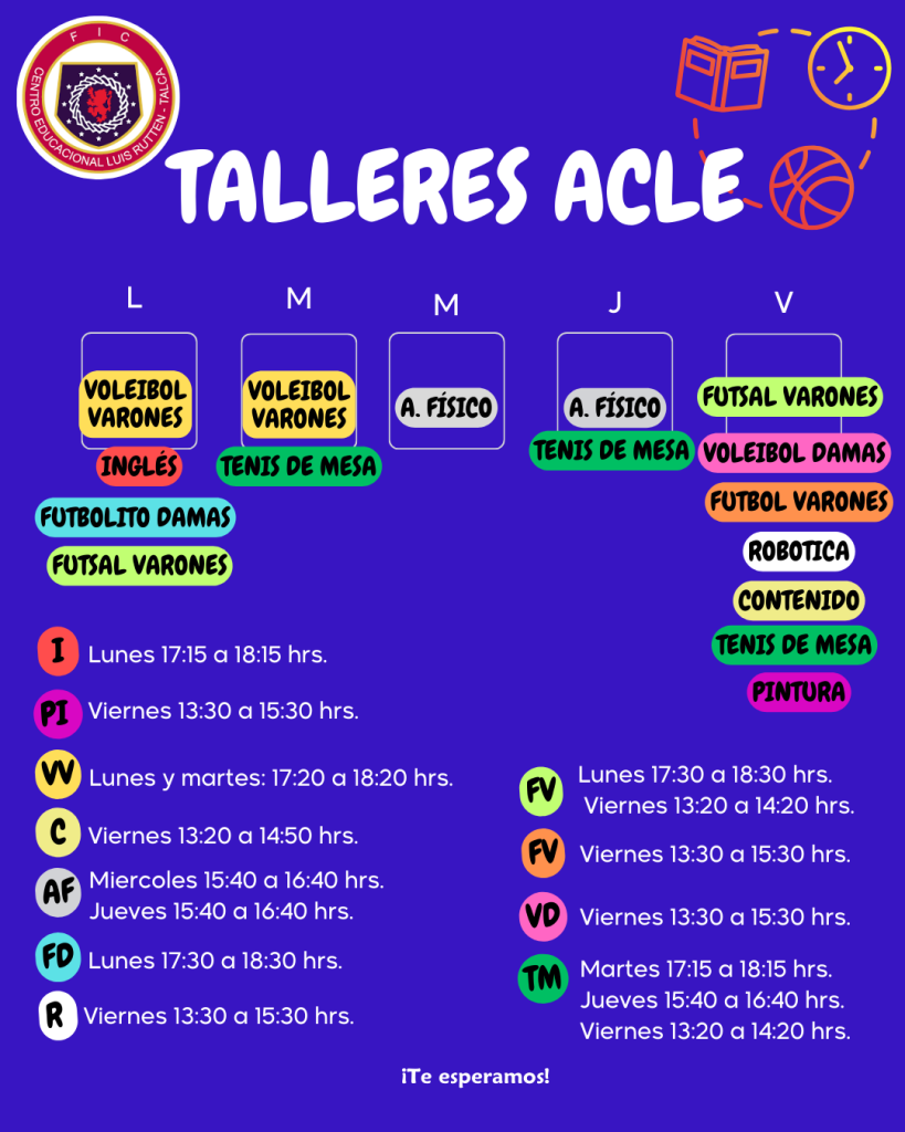 HORARIO ACLE 2025